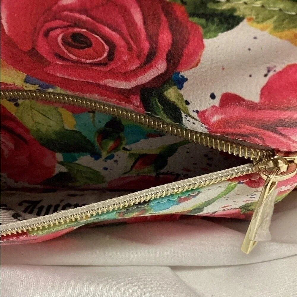 Juicy Couture Los Angeles Floral Rose‎ Print Mini Backpack Purse Bag